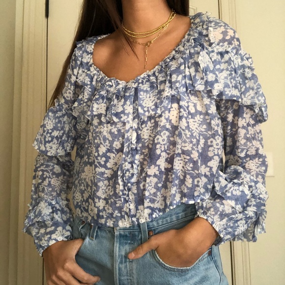 COPY - Ruffle Popover Top - Picture 1 of 5